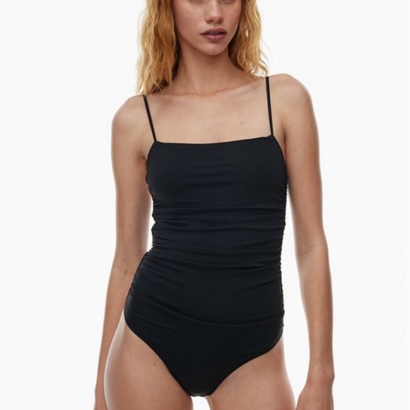Aritzia Babaton Contour Ruched Bodysuit | Ruched Detail | Size S | Black - Picture 1 of 5